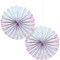 Party Central Club Pack of 24 Pink and White Hanging Party Fans 12”